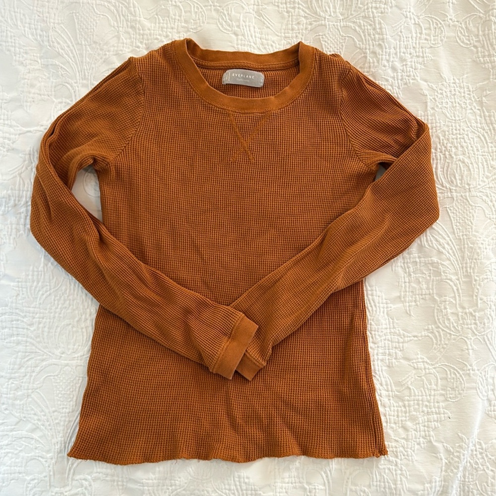 Everlane organic cotton waffle long sleeve tee